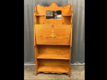 Oak Secretary & Book Case