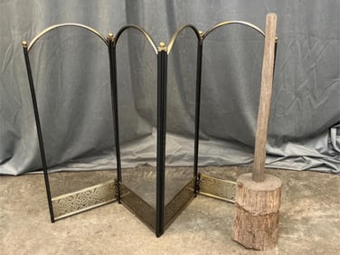 Fireplace Screen & Mallet