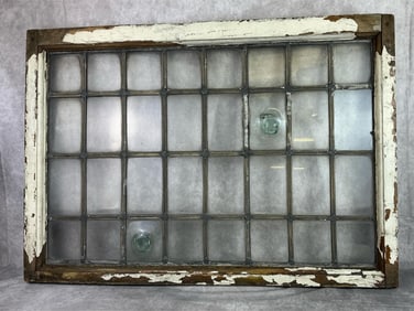 Antique Handblown Glass Window Pane