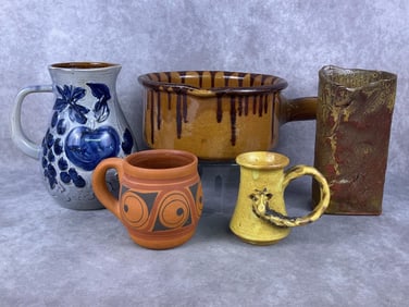 Skidmore College Vase & Other Pottery Pieces