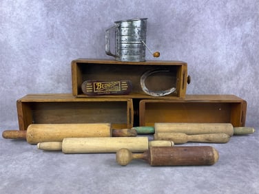 Sewing Drawers & Wooden Kitchen Items