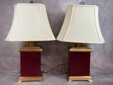Leather Wrapped Lamps