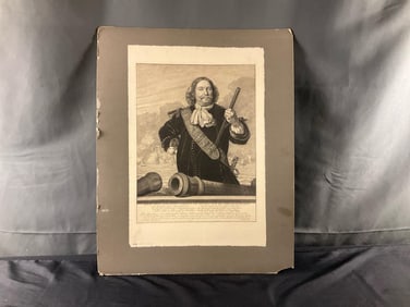 Vintage Heliogravure Admiral Egbert Kortenaer by Booteling Signed