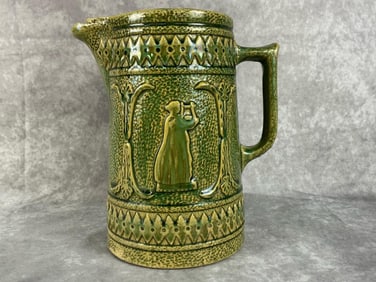 Roseville Pottery Lady with Lyre Pitcher