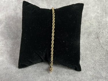14k Gold Rope Bracelet