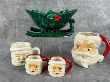Japan Santa Mugs & Candy Dish
