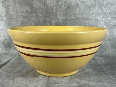 Banded Yellow Ware Bowl