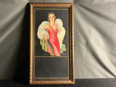Hello Everybody J. Erbit 1920's Pinup Print