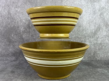 Banded Yellowware Pottery