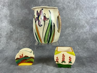 Art Deco Japanese Pitchers & Clarice Cliff Pottery