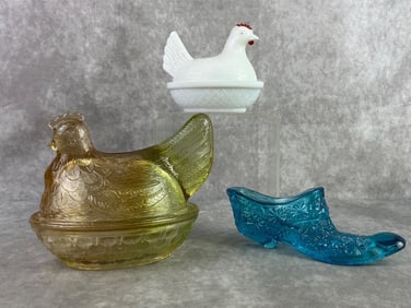 Hens on Nest & Fenton
