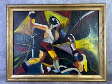 F.Barrett Oil On Canvas