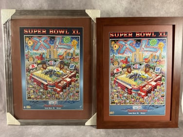 Super Bowl XL Autographed Posters