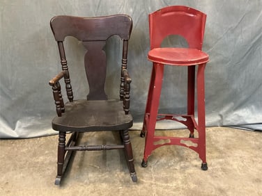 Child's Rocker & Stool