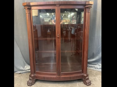 Victorian Bow Front Curio