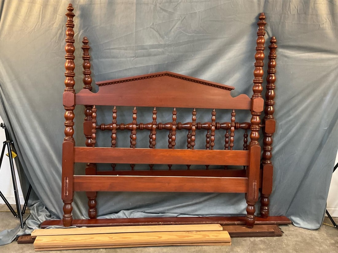 Cherry Wood Bed Frame (1 of 5)