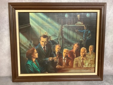 Courtroom Drama Painting
