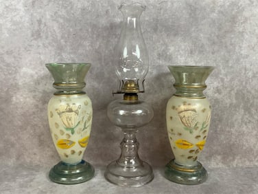 Bristol Glass & Oil Lamp