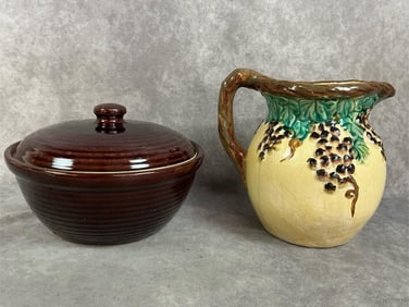 Stoneware Casserole Dish & Italian Pitcher