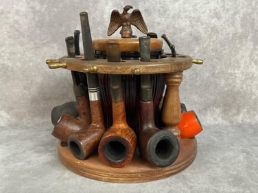 Pipe Stand With Pipes