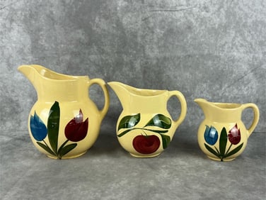 Watt Tulip & Apple Pitchers