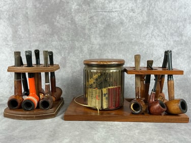 Vintage Gentlemans Pipes & Stands