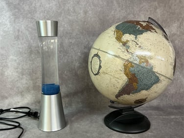 Modern Globe & Lava Lamp
