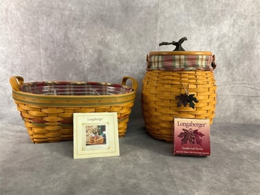 Longaberger Baskets With Liners