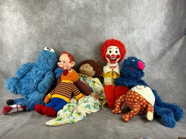 Sesame Street, Howdy Doody, Ronald McDonald Plushes