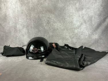 Women's Harley Davidson Chaps & Helmet