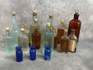 Glass Medicine amd Pill Bottles