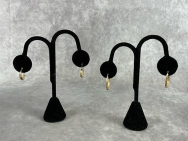 14k Yellow Gold Hoops
