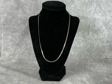 14k White Gold Herringbone Chain