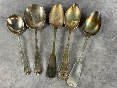 Large Sterling Serving Spoons