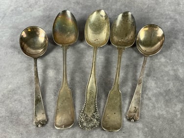 Large Sterling Serving Spoons