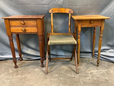 Side Tables & Folding Chair
