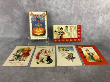 Jack-O-Lantern Halloween Postcards
