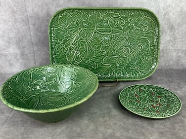 Bordallo Pinheiro Tray, Bowl & Plate