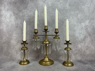 Brass Candelabra & Candle Holders