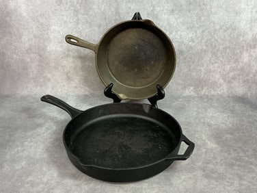 Two Cast Iron Skillets