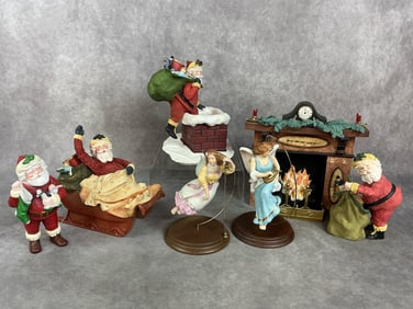 Hallmark Santa Sculptures and Porcelain Angels