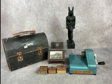 Anubis Statue, Fabric Cutter, and More
