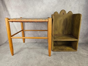 Primitive Shelves & Stool