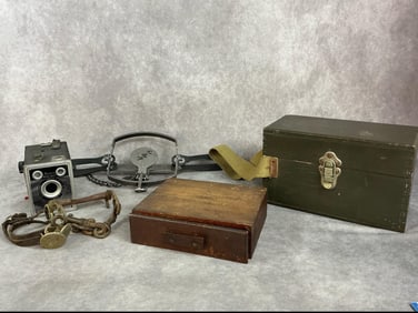 Military Box, Animal Spring Trap, Box Camera & More