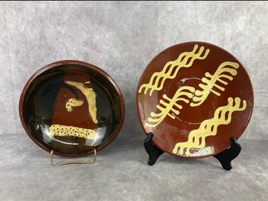 Hand Painted Slip Glaze Pottery