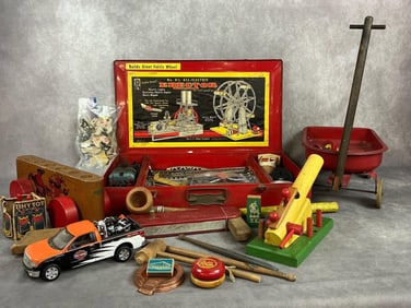 Antique Erector Set, Wagon & More