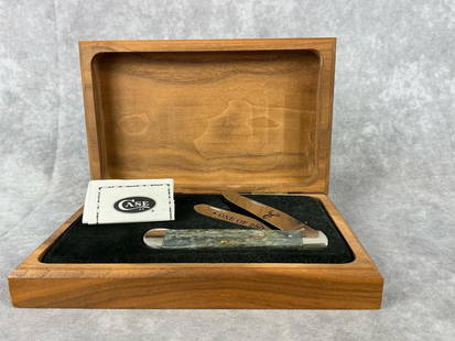 Case XX Redhead Trapper Knife: No. K6254SS. No. 041 of 250 whitetail knife. Good condition, never carried or sharpened, tight snap. Comes with a velour wooden box and paperwork. Knife measures 4 inches, closed. Box measures 7.5 inc