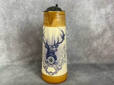 Early 1900s ceramic pitcher. BPOE Elks number 289 stein type pitcher. German made pitcher with