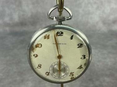 1920's Tiffany and Co. pocket watch. Marked iridium and platinum 17 jewels International Watch Co.