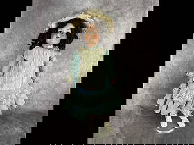 Early 20th century Armand Marseille child doll with bisque head, composition body and original: Early 20th century Armand Marseille child doll with bisque head, composition body and original period clothing.Ring on finger. Stamped "Armand Marseille Germany A 11 M" to back of neck. Shoe sole loos